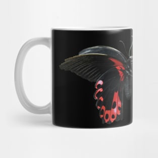 Butterfly black red Mug